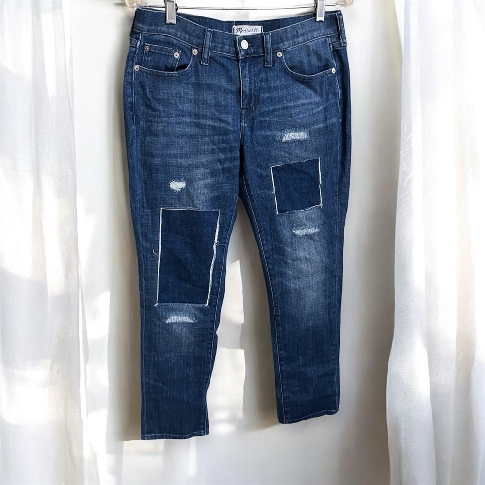 Madewell The Slim Boyfriend Patchwork Jeans Size 27